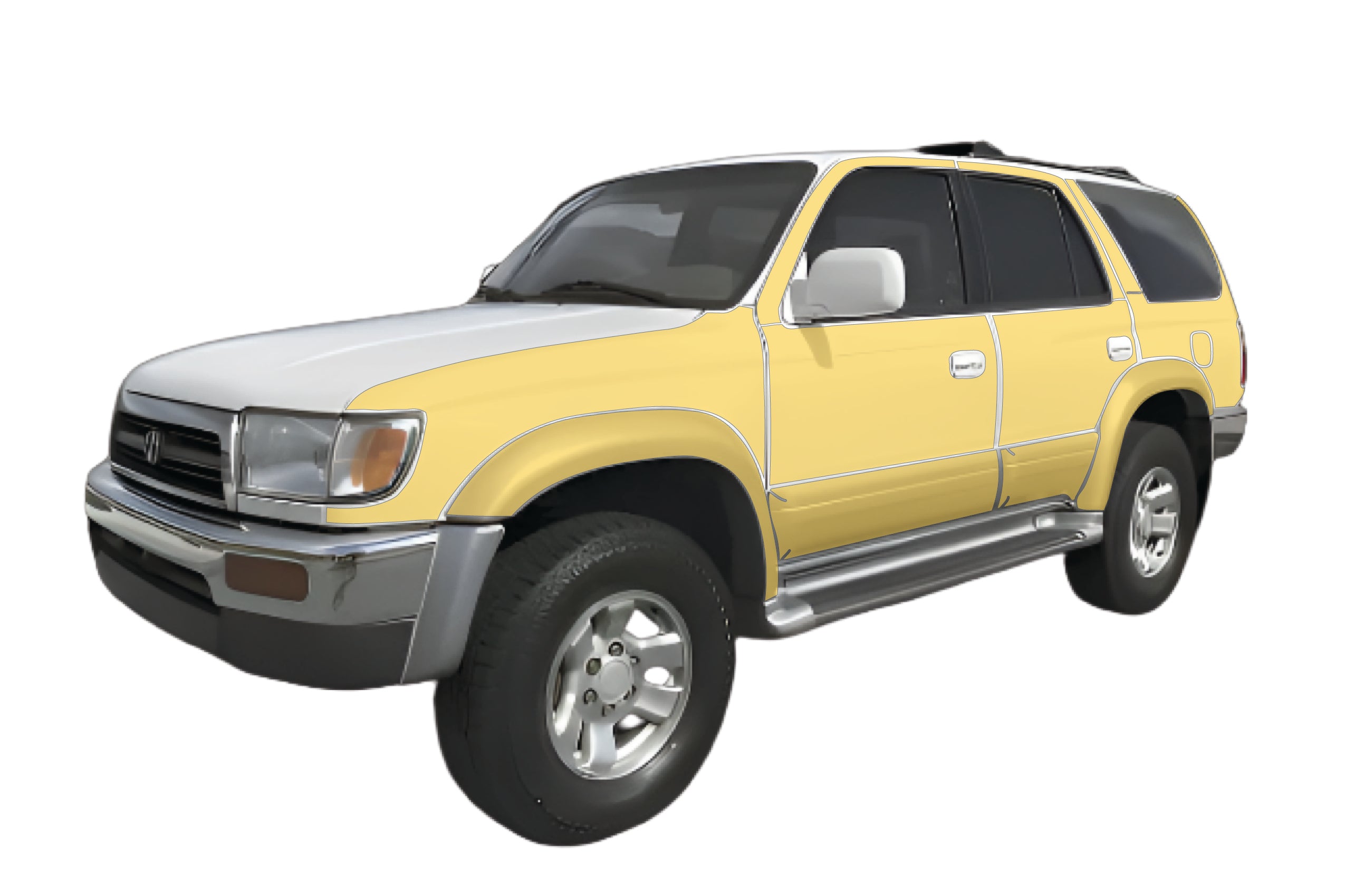 4runner 3rd gen limited diy ppf paint protection film clear bra kit wrap 3m