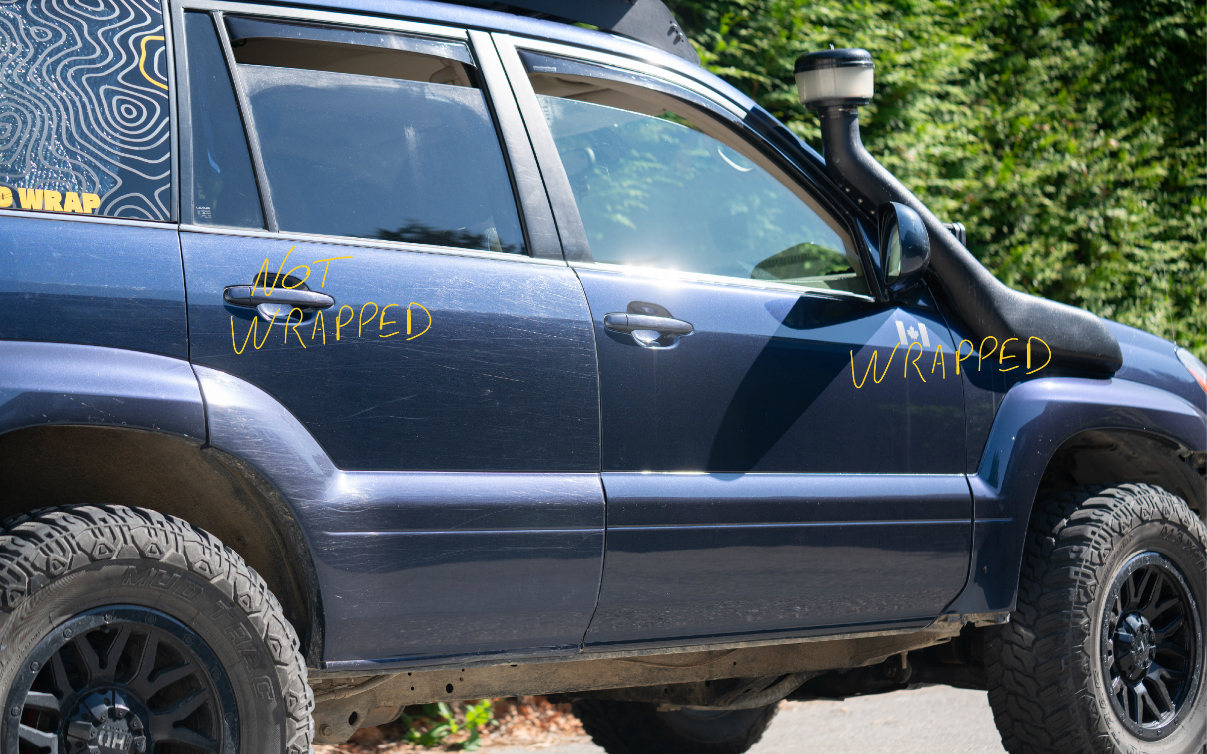 diy ppf paint protection film clear bra kit wrap 3m pinstripes off-road clear coat