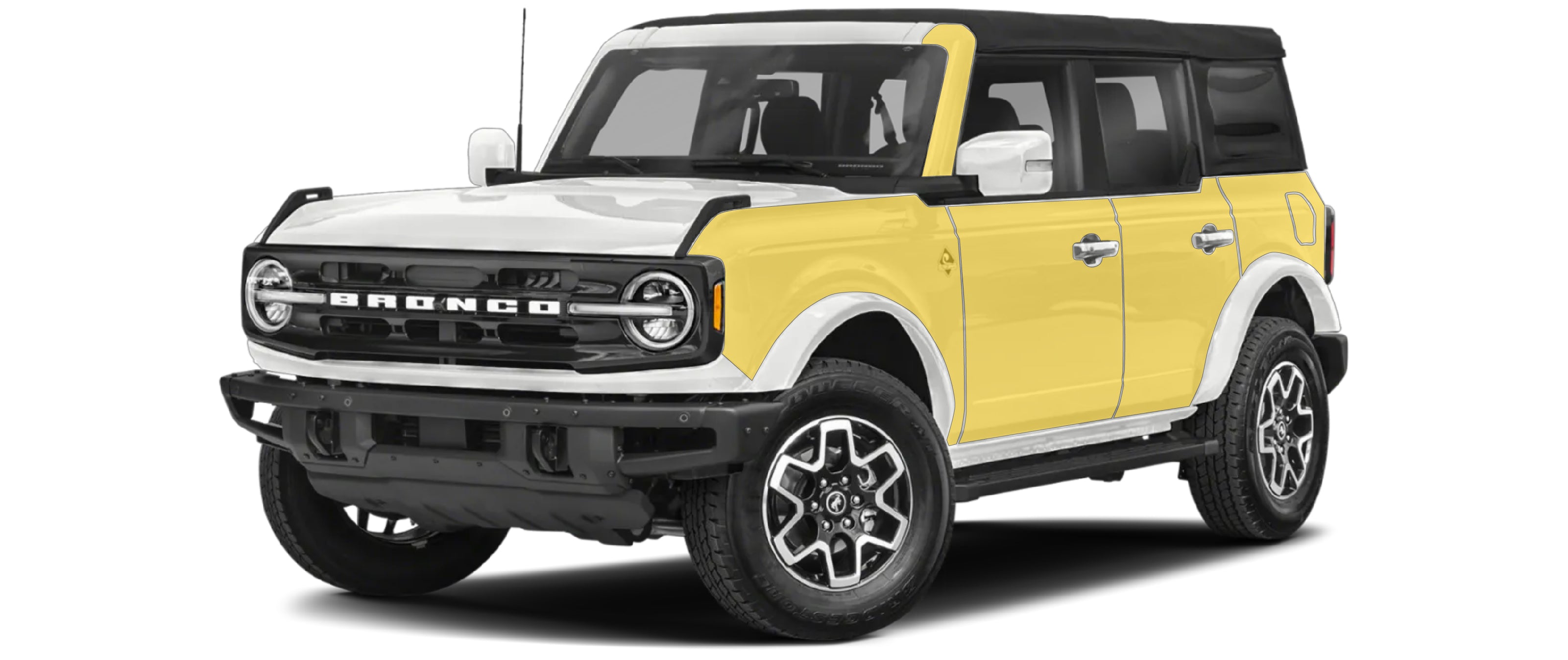 ford bronco 4 doors diy ppf paint protection film clear bra kit wrap 3m
