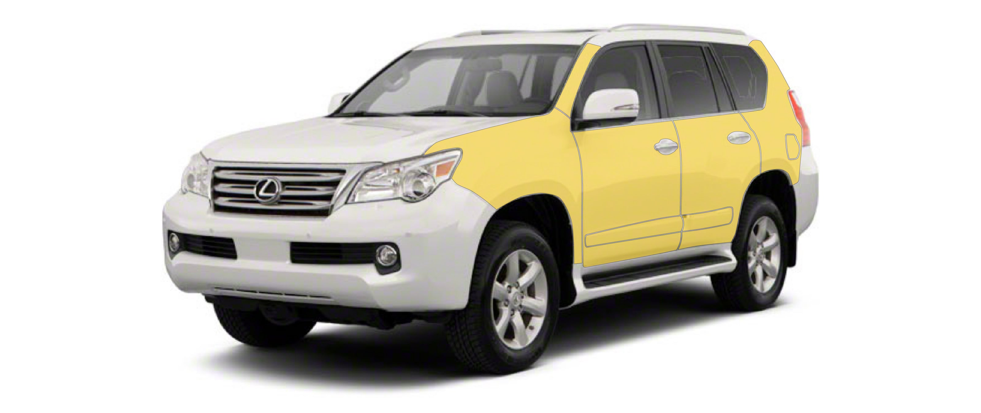 lexus gx460 gx diy ppf paint protection film clear bra kit wrap 3m
