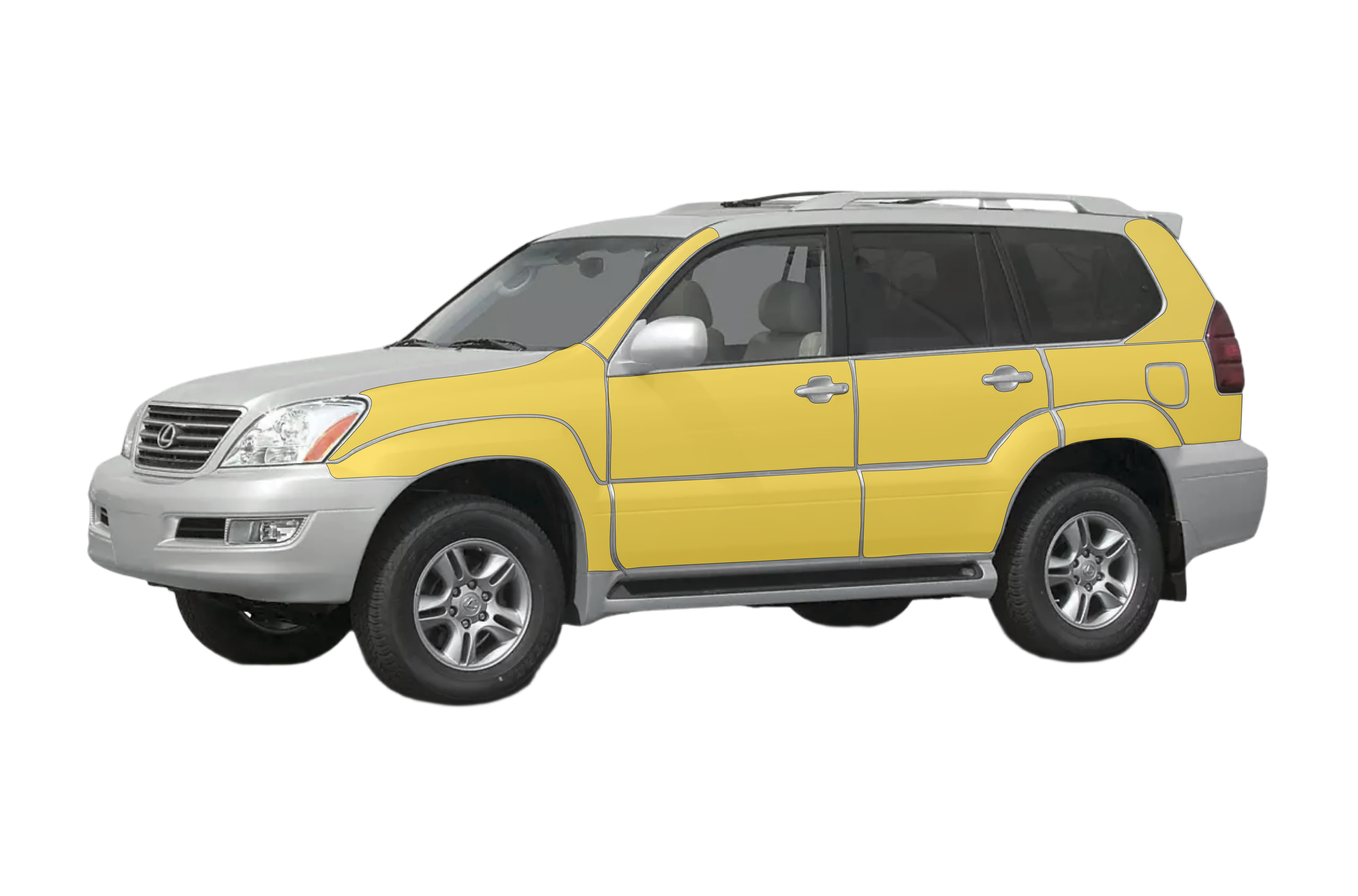 lexus gx470 gx diy ppf paint protection film clear bra kit wrap 3m