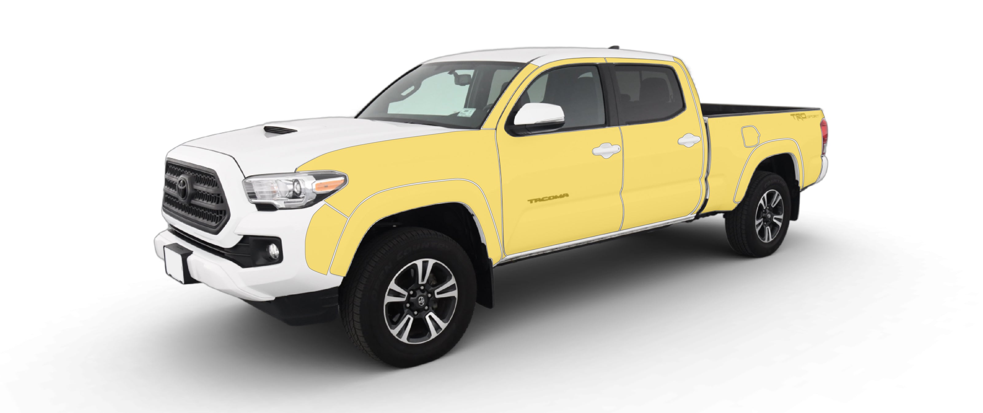 toyota acoma 3rd gen diy ppf paint protection film clear bra kit wrap 3m