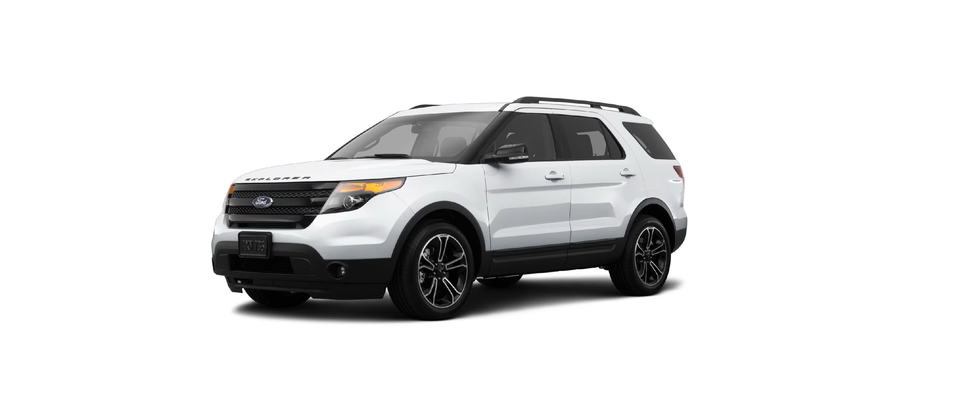 white Ford Explorer 5th gen stock photo used as vehicle reference for WildWrap DIY paint protection film kit